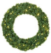24" Balsam Fir Prelit Wreath, 50 Warm White LED T5 Lights