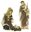 Polyresin Nativity Holy Family, 3 Piece Set