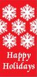 Happy Holidays Snowflakes Light Pole Banner