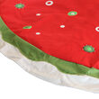 Fabric Red Christmas Tree Skirt with Circles