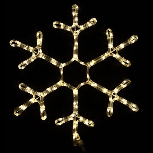 24" Snowflake Motif, Warm White Lights 