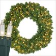 36" Commercial Sequoia Fir Prelit Wreath, 150 Clear Mini Lights