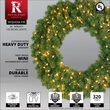 36" Commercial Sequoia Fir Prelit Wreath, 150 Clear Mini Lights