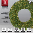 36" Commercial Sequoia Fir Prelit Wreath, 150 Clear Mini Lights