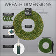 36" Commercial Sequoia Fir Prelit Wreath, 150 Clear Mini Lights