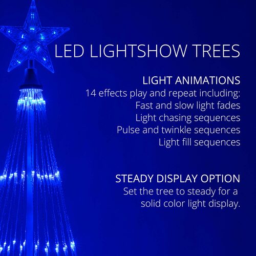 Blue LED Animated Outdoor Lightshow Tree - Wintergreen Corporation -  Wintergreen Corporation