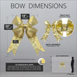 18" Gold Metallic 3D Lam Bow