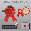 18" Red with Gold Trim Blooming Puff Nylon Bow
