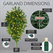 3' x 20" Olympia Pine Prelit Commercial LED Teardrop Holiday Greenery, 100 Warm White Lights