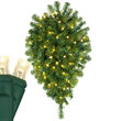 4' x 26" Olympia Pine Prelit Commercial LED Teardrop Holiday Greenery, 100 Warm White Lights