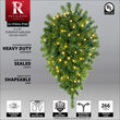 4' x 26" Olympia Pine Prelit Commercial LED Teardrop Holiday Greenery, 100 Warm White Lights