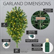 4' x 26" Olympia Pine Prelit Commercial LED Teardrop Holiday Greenery, 100 Warm White Lights