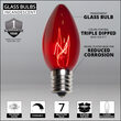 C9 Red / Clear Commercial Christmas Lights, 50 Lights, 50'