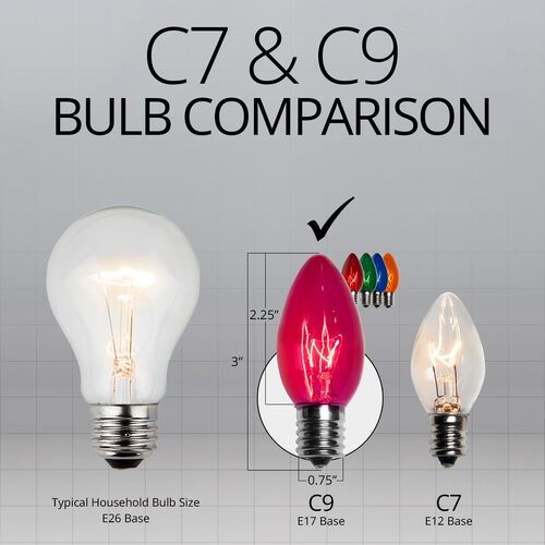 C9 Multicolor Triple Dipped Transparent Bulbs