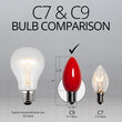 C9 Red Opaque Bulbs