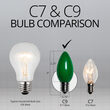 C9 Green Opaque Bulbs