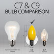 C9 Yellow Opaque Bulbs