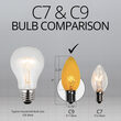 C9 Yellow Triple Dipped Transparent Bulbs