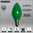 C7 Green Opaque Bulbs