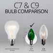 C7 Green Triple Dipped Transparent Bulbs