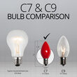 C7 Red Opaque Bulbs