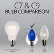 C7 Blue Triple Dipped Transparent Bulbs