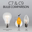 C7 Twinkle Yellow Triple Dipped Transparent Bulbs