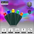 LED Halo Multi Color String Lights on Green Wire