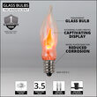 C7 Clear Flicker Flame Commercial Halloween Lights, 25 Lights, 25'