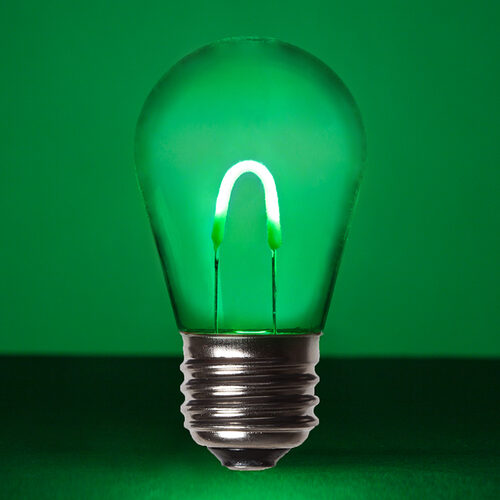S14 Shatterproof Green FlexFilament TM LED Bulbs