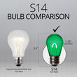 S14 Shatterproof Green FlexFilament TM LED Bulbs
