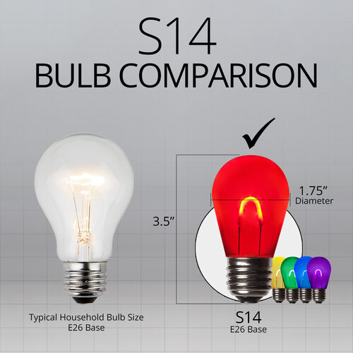 S14 Shatterproof Multicolor FlexFilament TM LED Bulbs