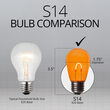 S14 Shatterproof Amber FlexFilament TM LED Bulbs