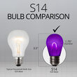 S14 Shatterproof Purple FlexFilament TM LED Bulbs