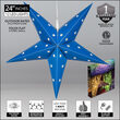 24" Blue Aurora Superstar TM 5 Point Star Light, Fold-Flat, LED Lights, Outdoor Rated