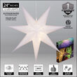 24" White Aurora Superstar TM 7 Point Star Light, Fold-Flat, LED Lights, Outdoor Rated
