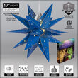 17" Blue Aurora Superstar TM Folding Star Light, Fold-Flat, LED Lights, Outdoor Rated