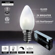 C7 Satin Glass Cool White FlexFilament LED Bulbs 