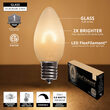 C9 Satin Glass Warm White FlexFilament LED Bulbs 