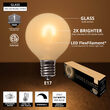 G50 Satin Glass Warm White FlexFilament Globe Light LED Edison Bulbs , E17 - Intermediate Base