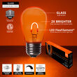 S14 Transparent Glass Amber FlexFilament LED Bulbs 