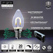 C7 Cool White FlexFilament Shatterproof Vintage Commercial LED Christmas Lights, 25 Lights, 25'