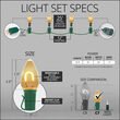 C7 Warm White FlexFilament Shatterproof Vintage Commercial LED Christmas Lights, 25 Lights, 25'