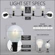 10' Cool White FlexFilament TM Satin LED Patio String Light Set with 10 G50 Bulbs on Black Wire, E17 Base