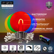 25' Multicolor FlexFilament TM Shatterproof LED Patio String Light Set with 25 G50 Bulbs on White Wire, E17 Base
