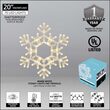 20" Folding Snowflake, Warm White Lights