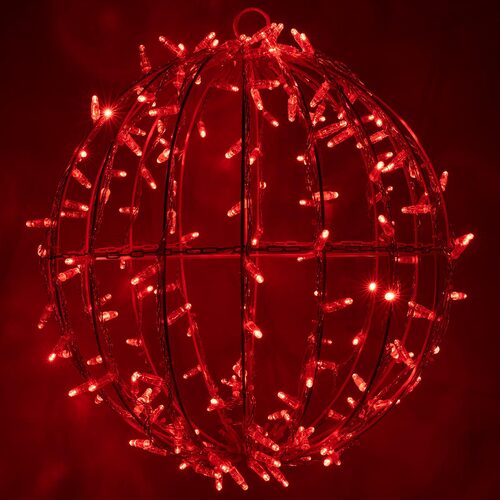 20" Red LED, Commercial Mega Sphere Light Ball, Fold Flat