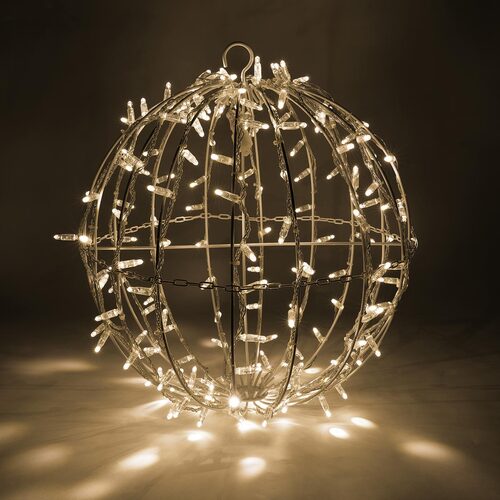 20" Warm White LED, Commercial Mega Sphere Light Ball, Fold Flat
