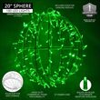 20" Green LED, Commercial Mega Sphere Light Ball, Fold Flat