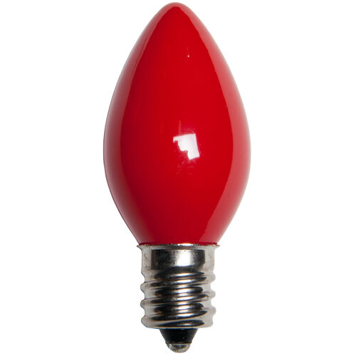 C7 Red Opaque Bulbs
